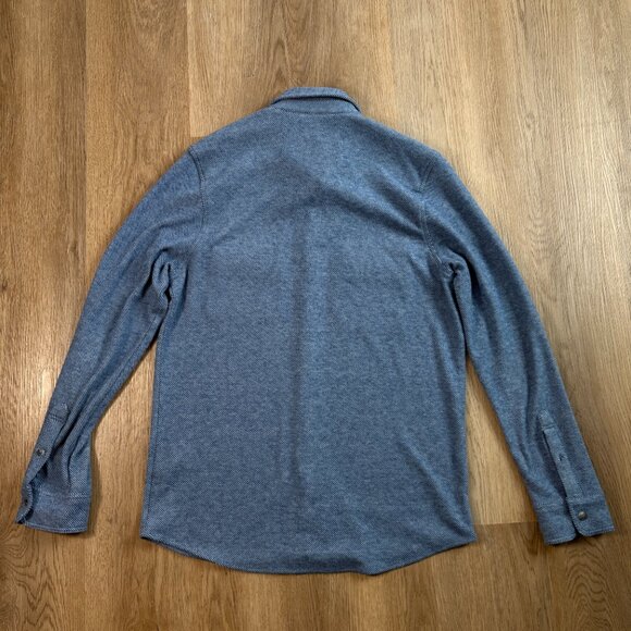 Faherty Legend Sweater Shirt Washed Blue Twill size M medium button up flannel - Picture 9 of 10